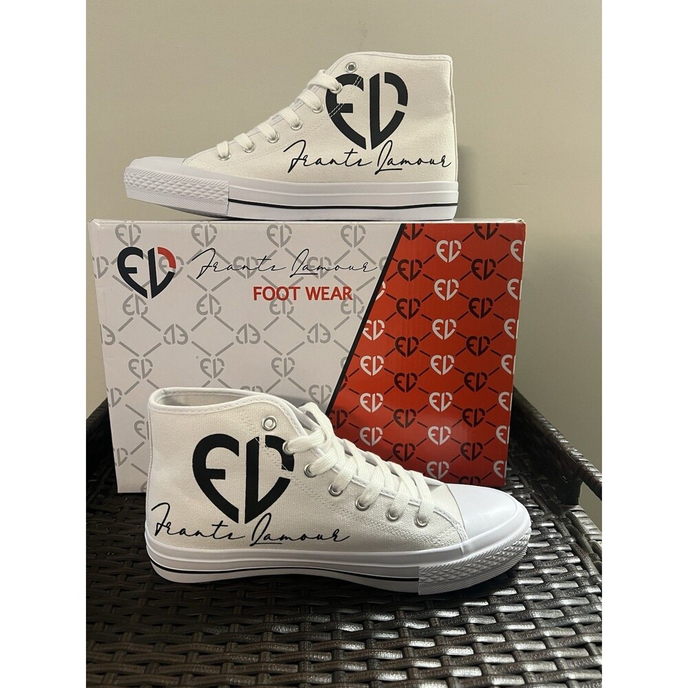 Frantz Lamont Signature Coed Walking Shoes High Top Sneaker Canvas Men 7 Woman 9